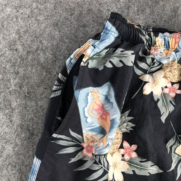 Tommy Bahama Mens Swim Shorts XL Tropical Hawaiian Floral Print Nylon Trunks - Picture 6 of 13